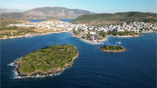 Ksamil e le sue isole viste dall’alto