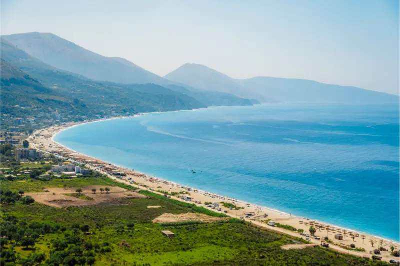 Spiaggia di Borsh sulla Riviera albanese