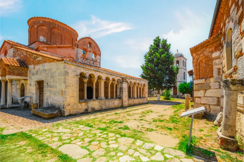byzantine church st mary apollonia temple ruins ancient apollonia albania