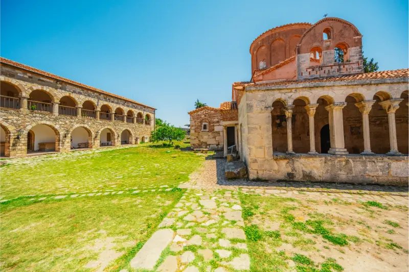 byzantine church st mary apollonia temple ruins ancient apollonia albania